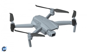سه بعدی اولیه مویک ایر 2 300x181 - پشت صحنه روند تحقیق و توسعه کوادکوپتر Mavic Air 2